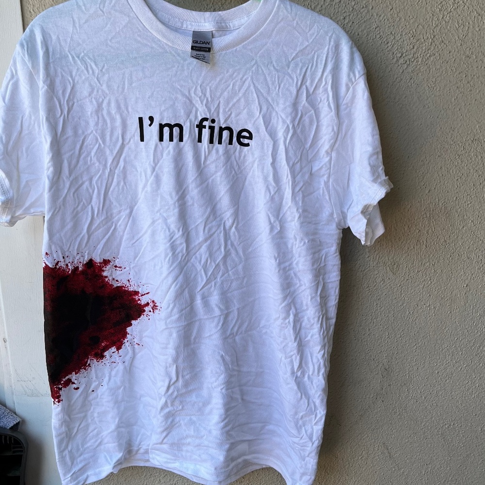 "I'm Fine" sarcastic T-shirt men's size M